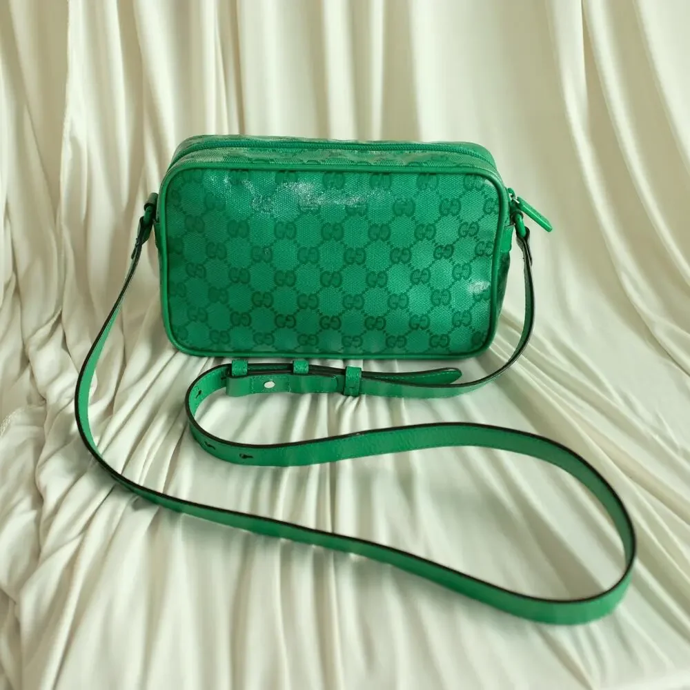 Gucci GG Crystal Mini Crossbody - Green Canvas